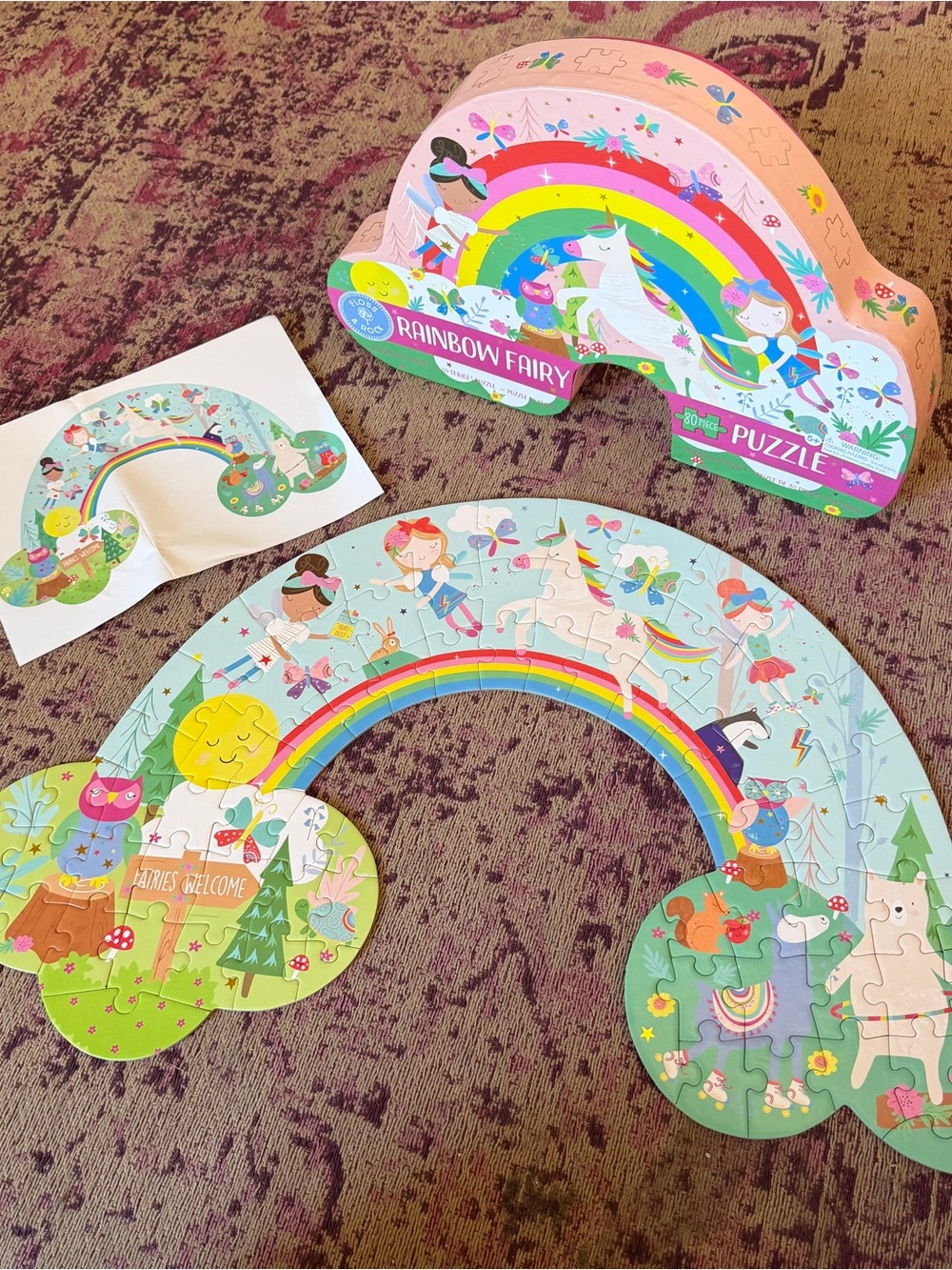 Rainbow Fairy Puzzle - Pink Rainbow Design